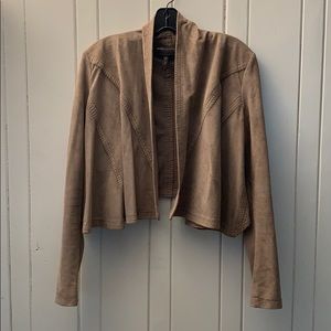 BCBG Cropped Light Leather Jacket